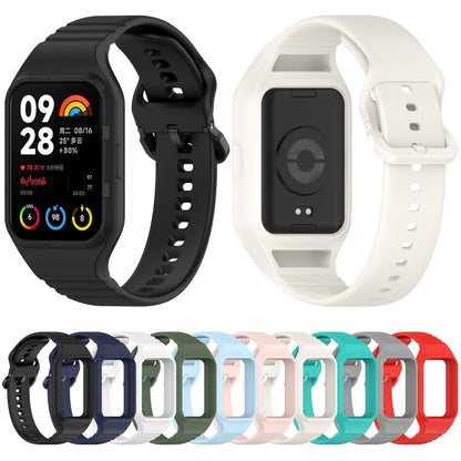 For Xiaomi Mi Band 8 Pro Solid Color Integrated TPU Watch Band(Grey) - Watch Bands by PMC Jewellery | Online Shopping South Africa | PMC Jewellery