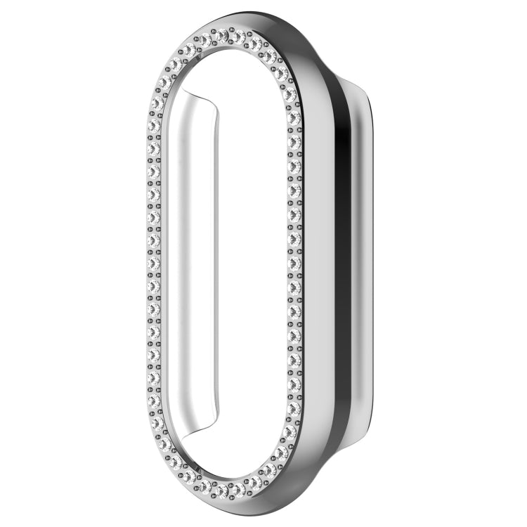 For Xiaomi Mi Band 8 / 9 Ceramic / 10 Ceramic Diamond Half Pack Hollow PC Watch Protective Cover(Silver) - free shipping - PMC TechLife - Order now!