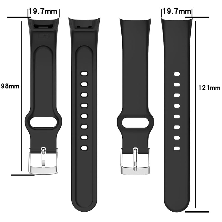 For Mambo Band 6S Solid Color Silver Buckle Silicone Watch Band(Purple) - Watch Bands by PMC TechLife | Online Shopping South Africa | PMC TechLife
