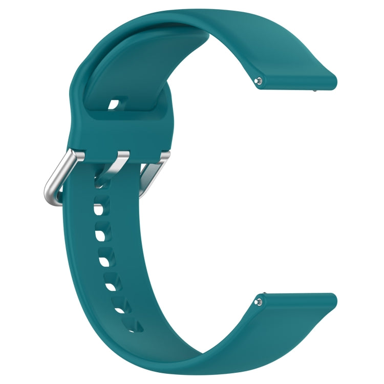 For CMF Watch Pro D395 22mm Solid Color Silver Buckle Silicone Watch Band, Size:L(Green) - Watch Bands by PMC Jewellery | Online Shopping South Africa | PMC Jewellery