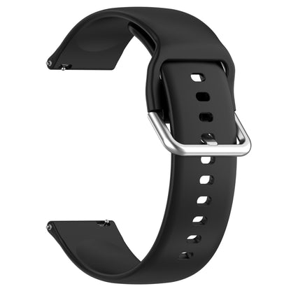 For CMF Watch Pro D395 22mm Solid Color Silver Buckle Silicone Watch Band, Size:L(Black) - Watch Bands by PMC Jewellery | Online Shopping South Africa | PMC Jewellery