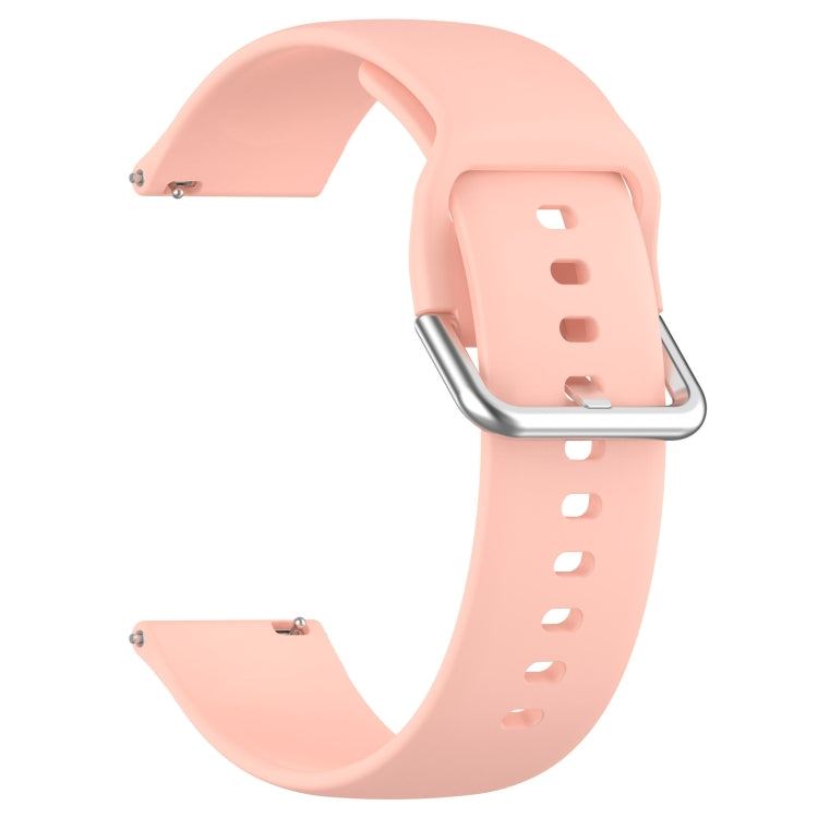 For CMF Watch Pro D395 22mm Solid Color Silver Buckle Silicone Watch Band, Size:L(Light Pink) - Watch Bands by PMC TechLife | Online Shopping South Africa | PMC TechLife