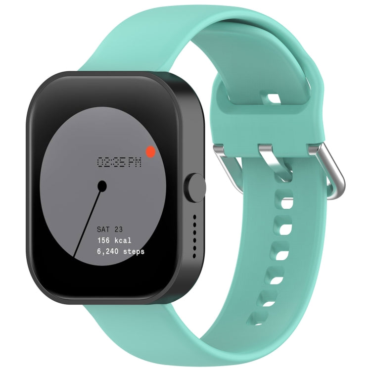 For CMF Watch Pro D395 22mm Solid Color Silver Buckle Silicone Watch Band, Size:L(Teal) - Watch Bands by PMC TechLife | Online Shopping South Africa | PMC TechLife