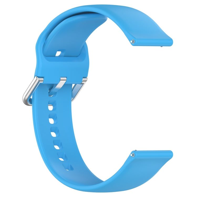 For CMF Watch Pro D395 22mm Solid Color Silver Buckle Silicone Watch Band, Size:L(Sky Blue) - Watch Bands by PMC Jewellery | Online Shopping South Africa | PMC Jewellery