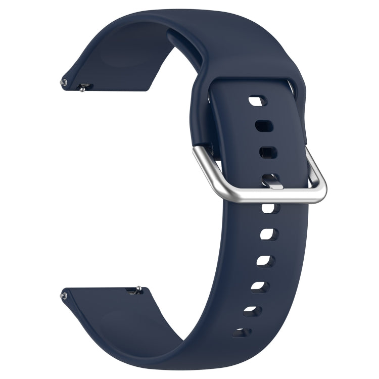 For CMF Watch Pro D395 22mm Solid Color Silver Buckle Silicone Watch Band, Size:L(Midnight Blue) - Watch Bands by PMC Jewellery | Online Shopping South Africa | PMC Jewellery