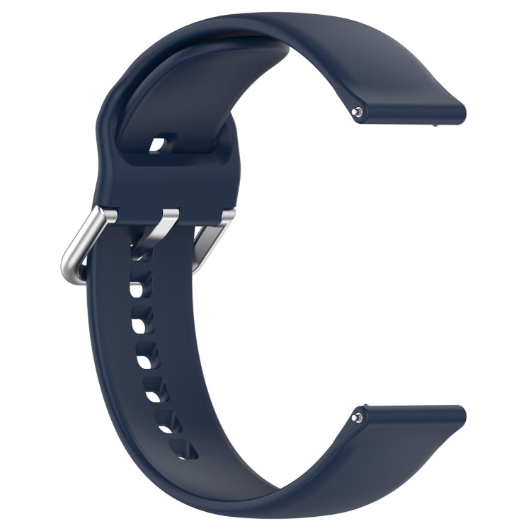 For CMF Watch Pro D395 22mm Solid Color Silver Buckle Silicone Watch Band, Size:L(Midnight Blue) - Watch Bands by PMC TechLife | Online Shopping South Africa | PMC TechLife