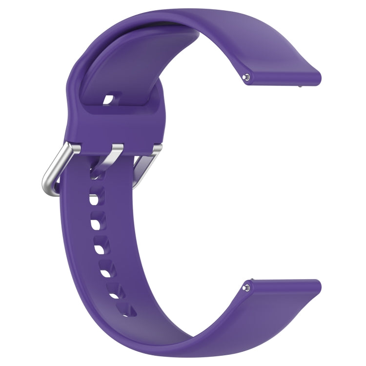 For CMF Watch Pro D395 22mm Solid Color Silver Buckle Silicone Watch Band, Size:L(Purple) - Watch Bands by PMC TechLife | Online Shopping South Africa | PMC TechLife