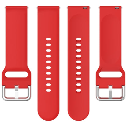 For CMF Watch Pro D395 22mm Solid Color Silver Buckle Silicone Watch Band, Size:S(Red) - Watch Bands by PMC Jewellery | Online Shopping South Africa | PMC Jewellery