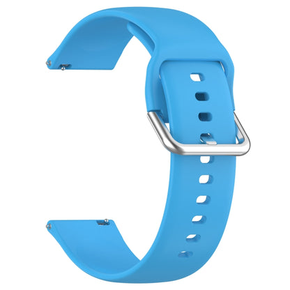 For CMF Watch Pro D395 22mm Solid Color Silver Buckle Silicone Watch Band, Size:S(Sky Blue) - Watch Bands by PMC Jewellery | Online Shopping South Africa | PMC Jewellery