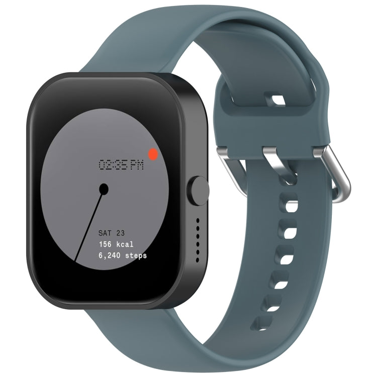 For CMF Watch Pro D395 22mm Solid Color Silver Buckle Silicone Watch Band, Size:S(Rock Blue) - Watch Bands by PMC TechLife | Online Shopping South Africa | PMC TechLife