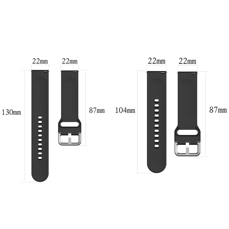 For CMF Watch Pro D395 22mm Solid Color Silver Buckle Silicone Watch Band, Size:L(Midnight Blue) - Watch Bands by PMC TechLife | Online Shopping South Africa | PMC TechLife