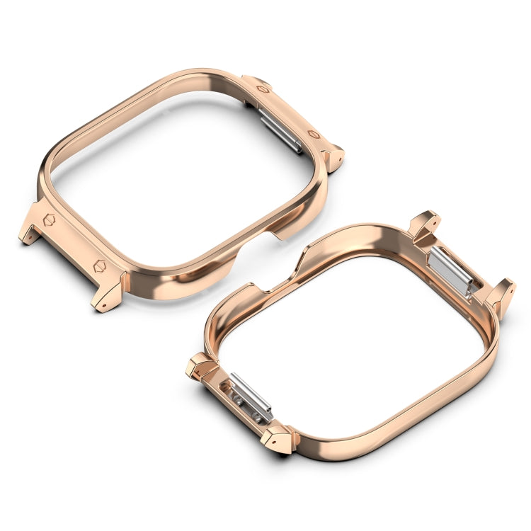 For CMF Watch Pro D395 20mm Metal Frame Watch Protective Case(Rose Gold) - Watch Case by PMC TechLife | Online Shopping South Africa | PMC TechLife