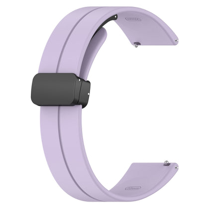 18mm Groove Folding Black Buckle Silicone Watch Band(Purple) - 18mm Bands by PMC Jewellery | Online Shopping South Africa | PMC Jewellery | Buy Now Pay Later Mobicred