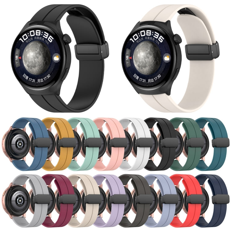 18mm Groove Folding Black Buckle Silicone Watch Band(Midnight Blue) - 18mm Bands by PMC TechLife | Online Shopping South Africa | PMC TechLife | Buy Now Pay Later Mobicred