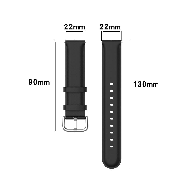 For CMF Watch Pro D395 22mm Round Tail Genuine Leather Watch Band(White) - Watch Bands by PMC TechLife | Online Shopping South Africa | PMC TechLife