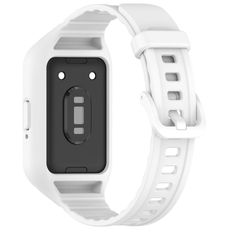 For Samsung Galaxy Fit 3 Solid Color Integrated TPU Watch Band(White) - Watch Bands by PMC TechLife | Online Shopping South Africa | PMC TechLife