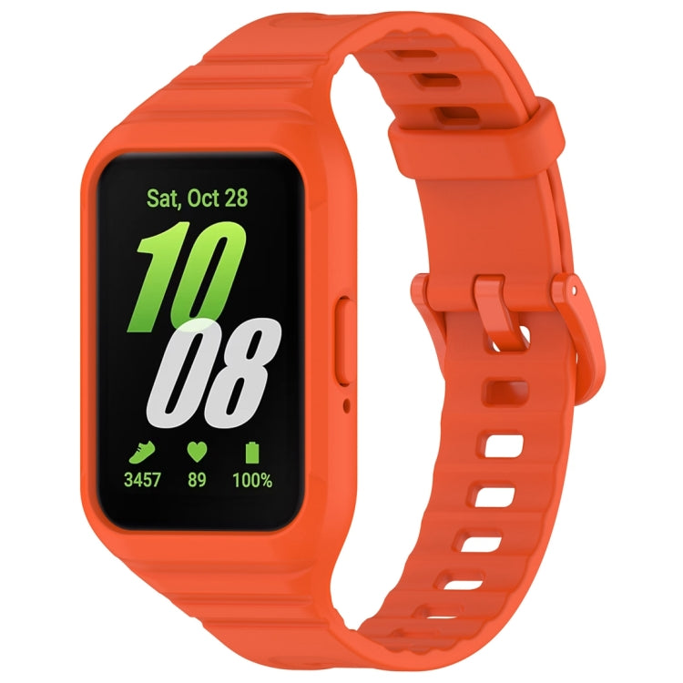 For Samsung Galaxy Fit 3 Solid Color Integrated TPU Watch Band(Orange) - Watch Bands by PMC TechLife | Online Shopping South Africa | PMC TechLife