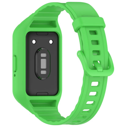 For Samsung Galaxy Fit 3 Solid Color Integrated TPU Watch Band(Fluorescent Green) - Watch Bands by PMC Jewellery | Online Shopping South Africa | PMC Jewellery