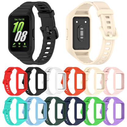 For Samsung Galaxy Fit 3 Solid Color Integrated TPU Watch Band(Cyan) - Watch Bands by PMC Jewellery | Online Shopping South Africa | PMC Jewellery