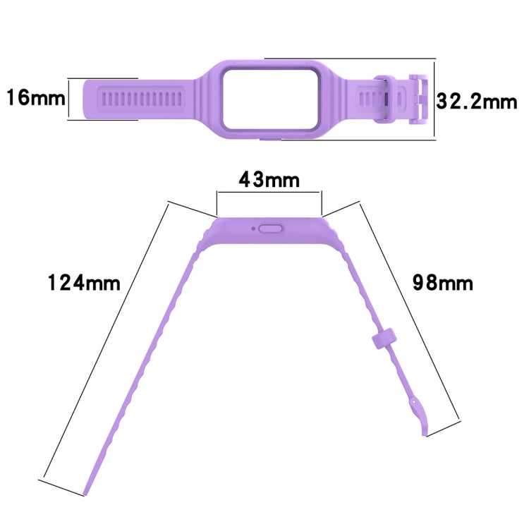 For Samsung Galaxy Fit 3 Solid Color Integrated TPU Watch Band(Orange) - Watch Bands by PMC TechLife | Online Shopping South Africa | PMC TechLife