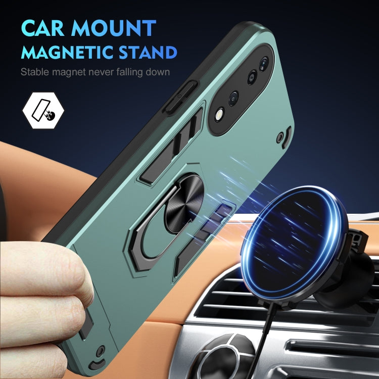 For Honor X7b Shockproof Metal Ring Holder Phone Case(Green) - free shipping - PMC TechLife - Order now!
