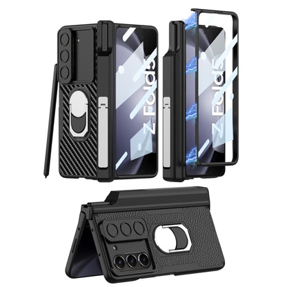 For Samsung Galaxy Z Fold5 GKK Integrated Magnetic Armor Full Coverage Phone Case(Carbon Fibre) - Galaxy Z Fold5 Cases by GKK | Online Shopping South Africa | PMC Jewellery | Buy Now Pay Later Mobicred