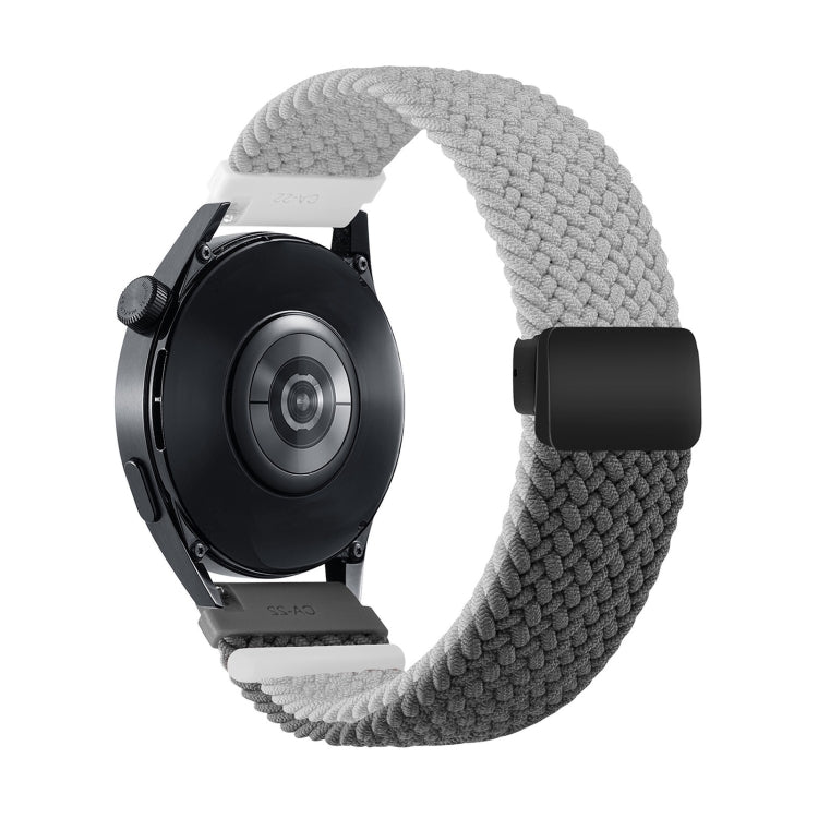 18mm Two-color Magnetic Braided Nylon Watch Band(Light Dark Grey) - 18mm Bands by PMC TechLife | Online Shopping South Africa | PMC TechLife | Buy Now Pay Later Mobicred