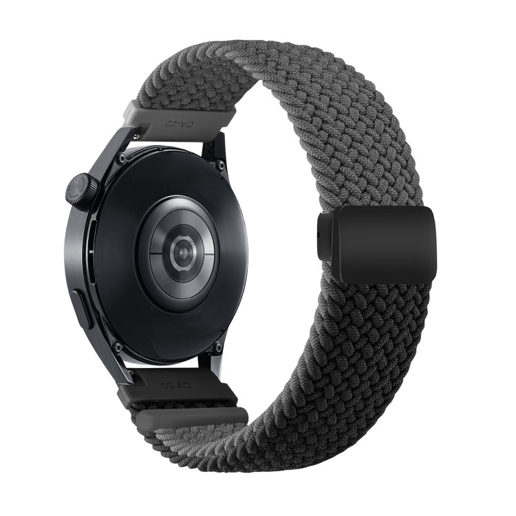 20mm Two-color Magnetic Braided Nylon Watch Band(Space Grey Black) - 20mm Bands by PMC TechLife | Online Shopping South Africa | PMC TechLife