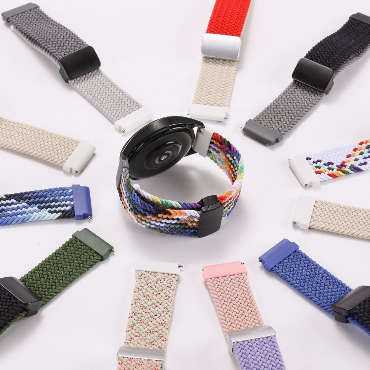 18mm Two-color Magnetic Braided Nylon Watch Band(Light Dark Grey) - 18mm Bands by PMC TechLife | Online Shopping South Africa | PMC TechLife | Buy Now Pay Later Mobicred