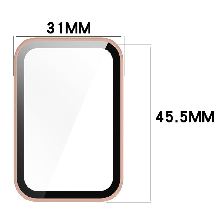 For Honor Band 9 PC + Tempered Film Integrated Watch Protective Case(Pink) - Watch Cases by PMC TechLife | Online Shopping South Africa | PMC TechLife | Buy Now Pay Later Mobicred