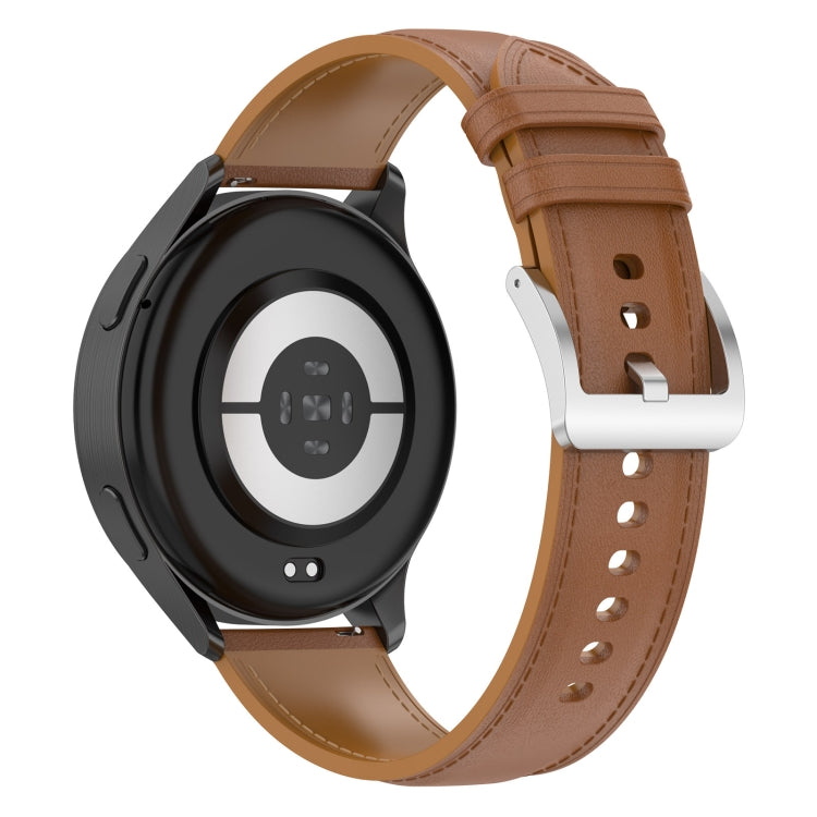 For Xiaomi Watch 2 22mm Genuine Leather Watch Band(Light Brown) - Watch Bands by PMC TechLife | Online Shopping South Africa | PMC TechLife