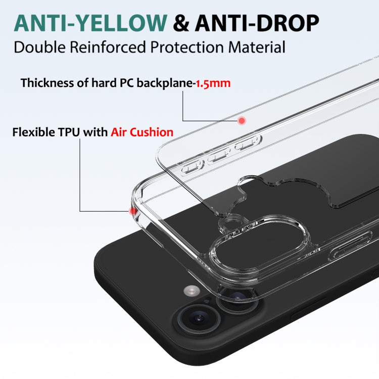 For iPhone 16 Plus Scratchproof Acrylic TPU Phone Case(Transparent) - free shipping - PMC TechLife - Order now!
