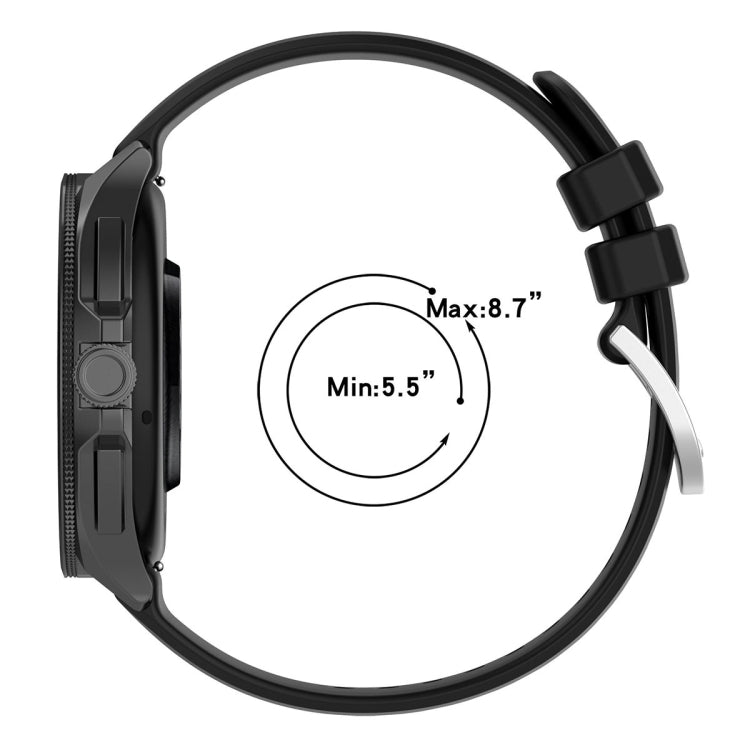 For Xiaomi Watch 2 Liquid Glossy Silver Buckle Silicone Watch Band(Dark Blue) - Watch Bands by PMC TechLife | Online Shopping South Africa | PMC TechLife