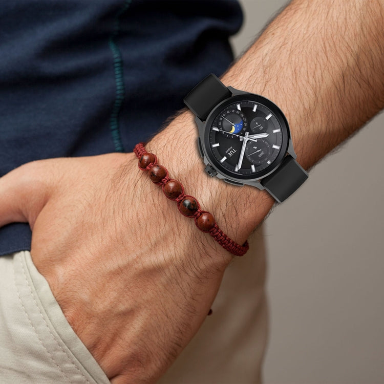 For Xiaomi Watch 2 Liquid Glossy Silver Buckle Silicone Watch Band(Dark Blue) - Watch Bands by PMC TechLife | Online Shopping South Africa | PMC TechLife