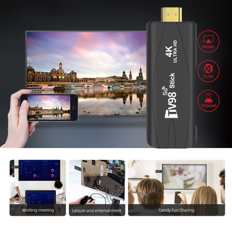 TV98 Rockchip 3228A Quad Core 4K HD Bluetooth Android TV Stick, RAM:2GB+16GB(US Plug) - Android TV Sticks by PMC TechLife | Online Shopping South Africa | PMC TechLife | Buy Now Pay Later Mobicred