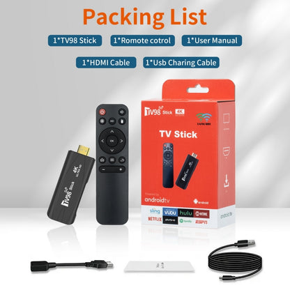 TV98 Rockchip 3228A Quad Core 4K HD Bluetooth Android TV Stick, RAM:2GB+16GB(AU Plug) - Android TV Sticks by PMC Jewellery | Online Shopping South Africa | PMC Jewellery | Buy Now Pay Later Mobicred