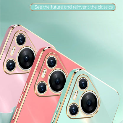 For Huawei Pura 70 XINLI Straight 6D Plating Gold Edge TPU Phone Case(Pink) - Huawei Cases by XINLI | Online Shopping South Africa | PMC Jewellery | Buy Now Pay Later Mobicred