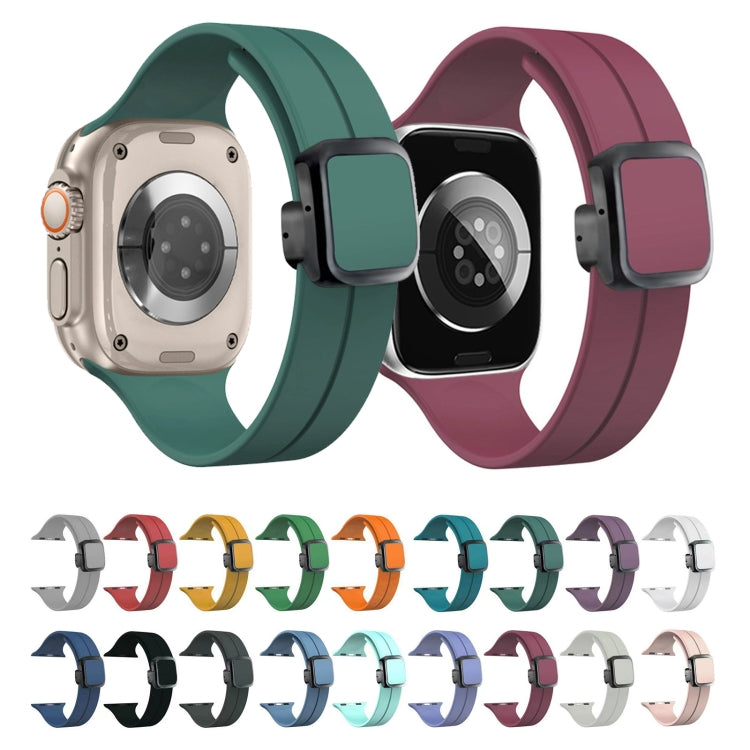 For Apple Watch 38mm Magnetic Square Buckle Silicone Watch Band(Sapphire Blue) - free shipping - PMC TechLife - Order now!