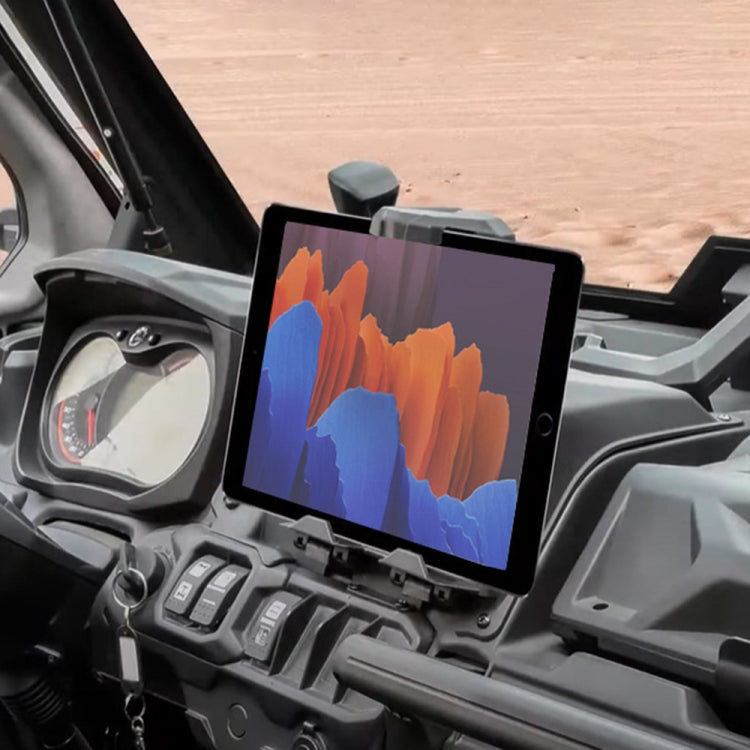 For Can Am Defender HD10 Max ATV Electronic Device Tablet Phone Holder(Black) - Bags & Luggages by PMC TechLife | Online Shopping South Africa | PMC TechLife | Buy Now Pay Later Mobicred