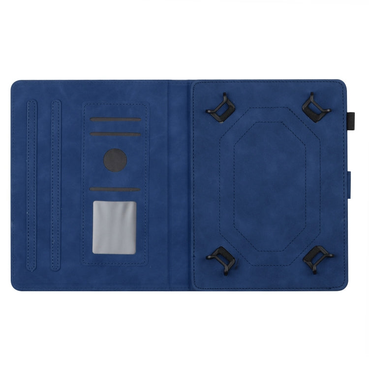 For 10 inch Universal Coconut Tree Embossed Leather Tablet Case(Blue) - 10 - 11 inch by PMC TechLife | Online Shopping South Africa | PMC TechLife | Buy Now Pay Later Mobicred