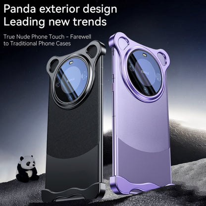 For Huawei Mate 60 Frameless Metal Corner Pad Phone Case with Lens Film(Purple) - Huawei Cases by PMC Jewellery | Online Shopping South Africa | PMC Jewellery | Buy Now Pay Later Mobicred