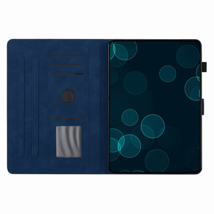 For Samsung Galaxy Tab S9 X710/X716B/X718U Coconut Tree Embossed Smart Leather Tablet Case(Blue) - Galaxy Tab S9 Cases by PMC Jewellery | Online Shopping South Africa | PMC Jewellery | Buy Now Pay Later Mobicred