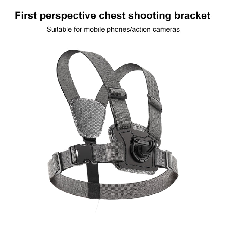 6 in 1 Phone Clamp Adjustable Body Mount Belt Chest Strap with Mount & Screw(Grey) - Chest Belt by RUIGPRO | Online Shopping South Africa | PMC TechLife | Buy Now Pay Later Mobicred