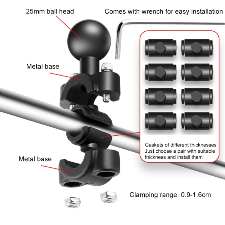 9 in 1 Dual-Link Crabs Selfie Stick Kit Motorcycle Clamps Handlebar Fixed Mount - Holder by PMC TechLife | Online Shopping South Africa | PMC TechLife | Buy Now Pay Later Mobicred
