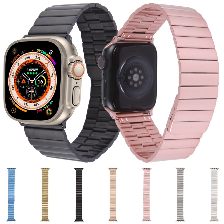 For Apple Watch 38mm Bamboo Stainless Steel Magnetic Watch Band(Blue) - free shipping - PMC TechLife - Order now!