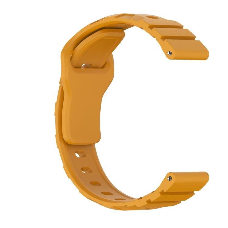 20mm Armor Silicone Watch Band(Yellow) - 20mm Bands by PMC Jewellery | Online Shopping South Africa | PMC Jewellery