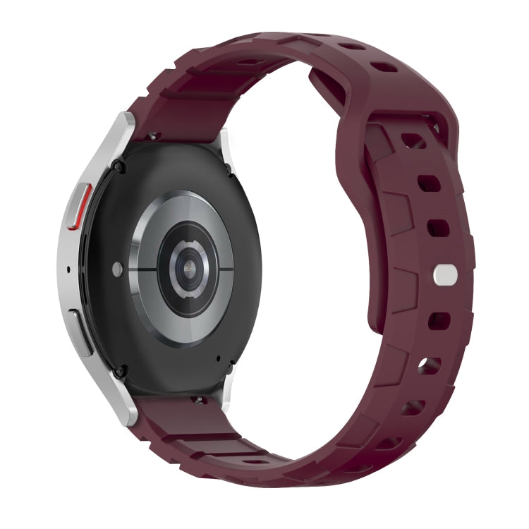 20mm Armor Silicone Watch Band(Wine Red) - 20mm Bands by PMC Jewellery | Online Shopping South Africa | PMC Jewellery