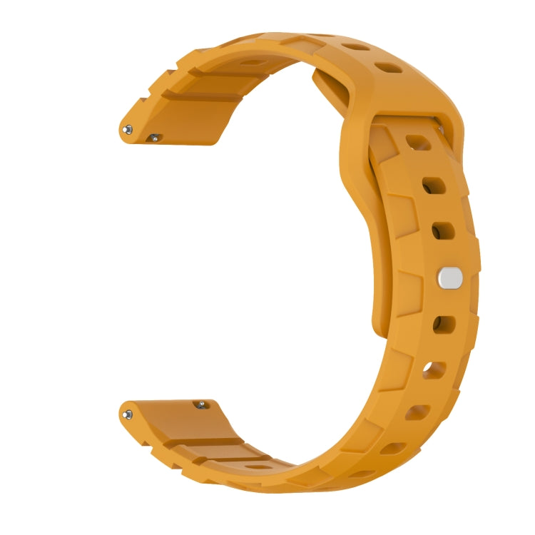 22mm Armor Silicone Watch Band(Yellow) - 22mm Bands by PMC Jewellery | Online Shopping South Africa | PMC Jewellery