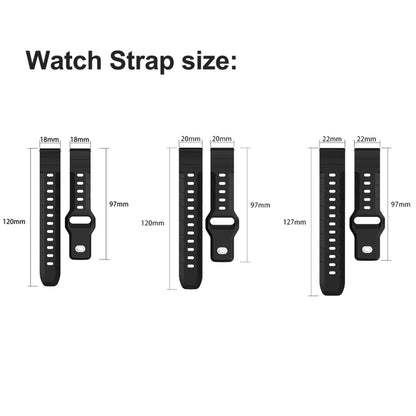 18mm Armor Silicone Watch Band(Black) - 20mm Bands by PMC Jewellery | Online Shopping South Africa | PMC Jewellery