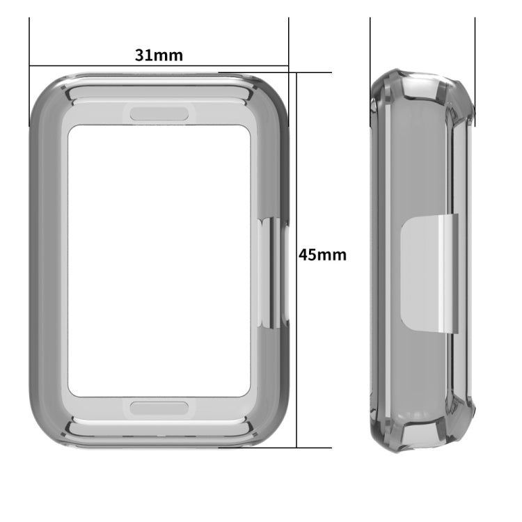For Samsung Galaxy Fit 3 Half Pack Hollow TPU Watch Protective Case(Transparent Black) - free shipping - PMC TechLife - Order now!